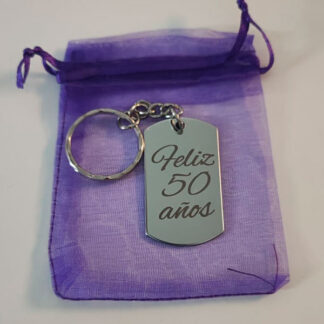 Llavero Acero Inox Frase