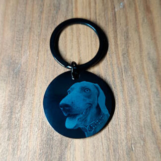 Llavero Acero Foto Redondo