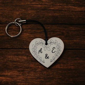 Llavero Corazón Iniciales